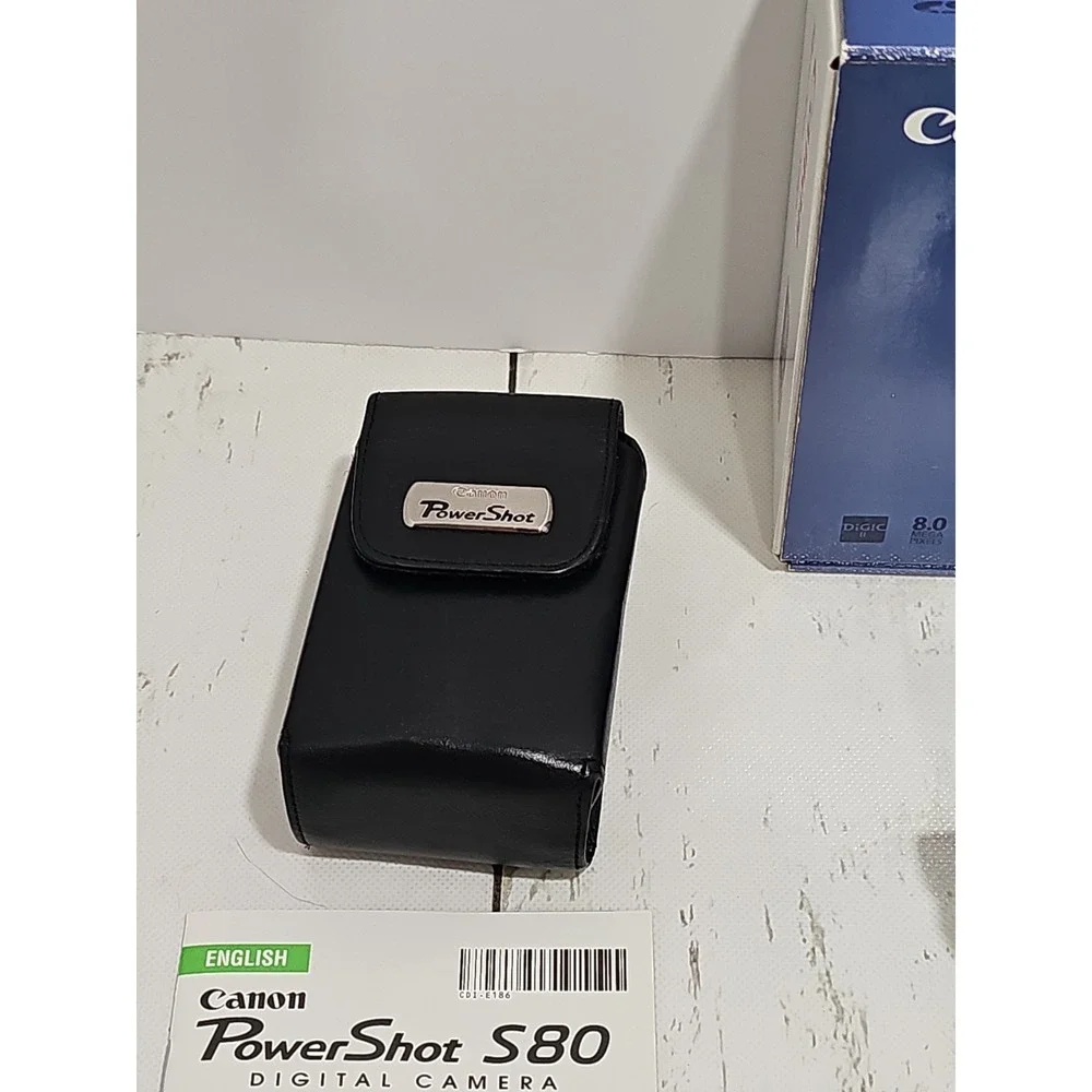 Canon PowerShot S80 8.0MP Digital Camera - Black And Silver - New Battery